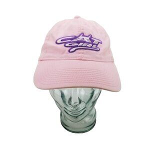 Arctic Cat Cat Girl Arcticwear Pink Strapback Baseball Cap Hat OSFA - STAINING*